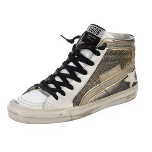 Golden Goose leather glitter high tops